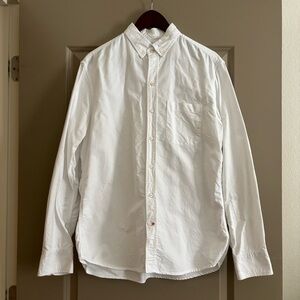 Gustin Men’s White Cotton Button Down Long Sleeve